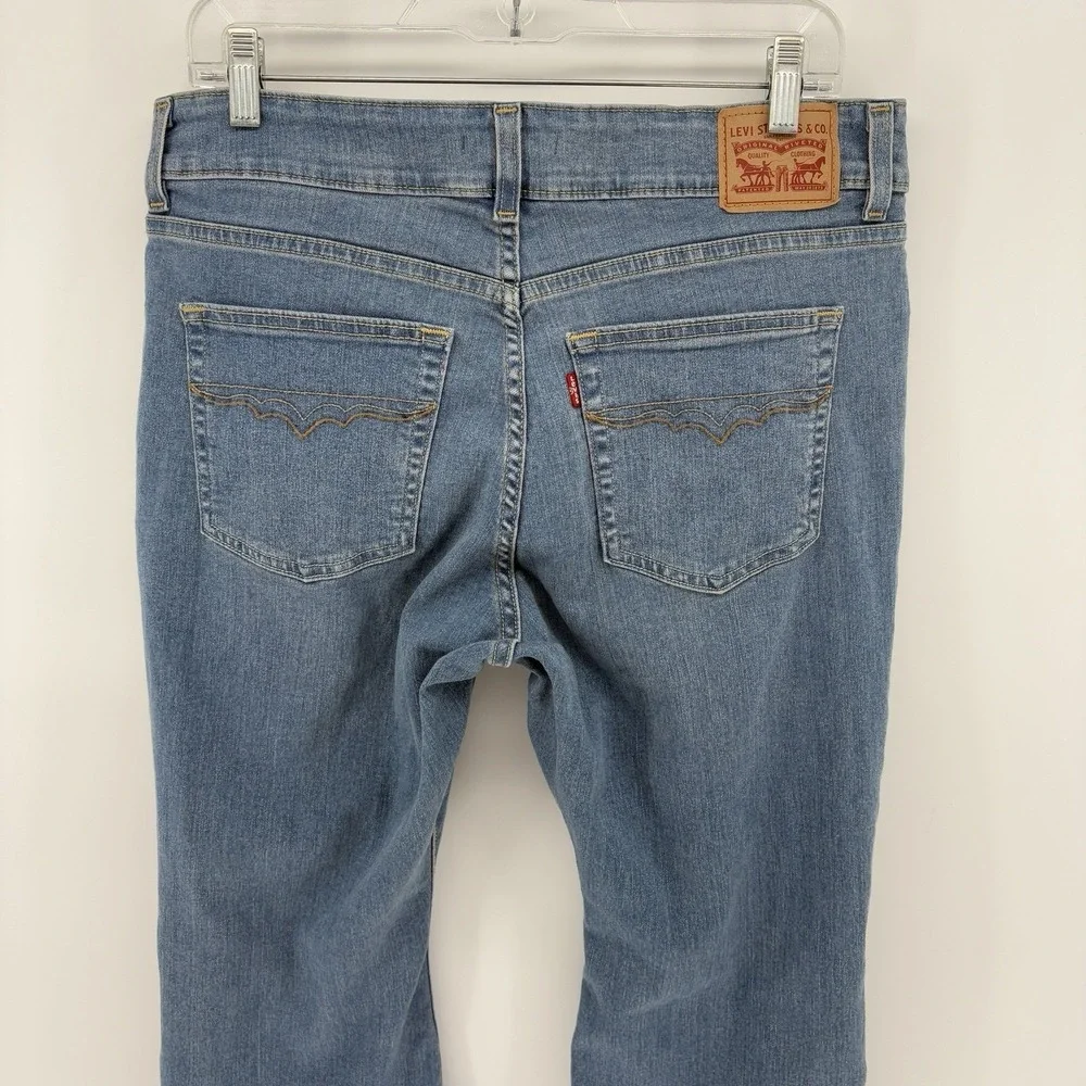 Levi's 726 High Rise Flare Jeans Womens 32x30 Light Blue Stretch